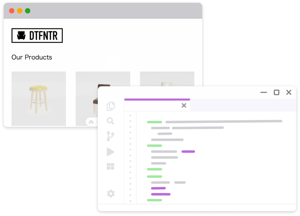 Codespaces で Vue.js や Nuxt を開発する様子